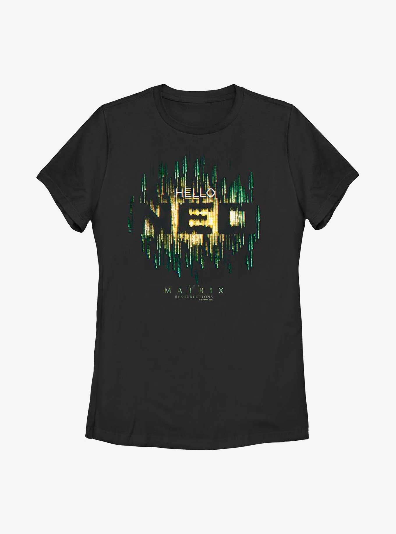 The Matrix Hello Neo Womens T-Shirt, BLACK, hi-res