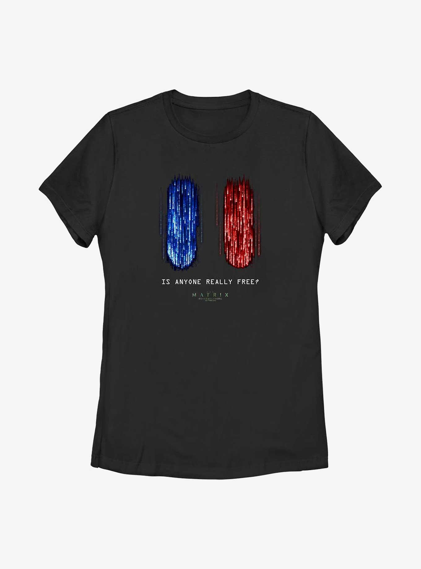 The Matrix Red Or Blue Pill Womens T-Shirt, BLACK, hi-res