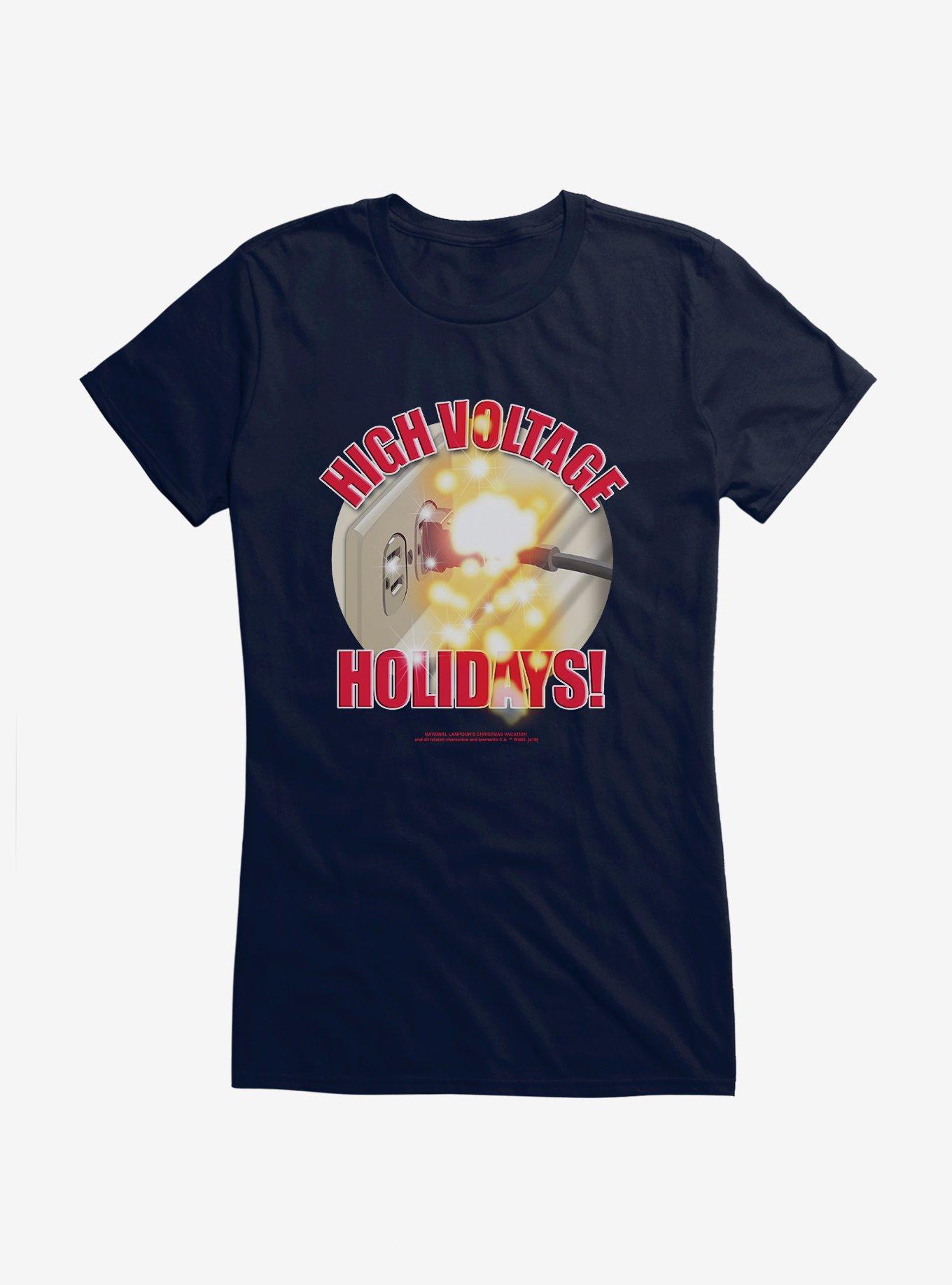 National Lampoon's Christmas Vacation High Voltage Girl's T-Shirt, NAVY, hi-res