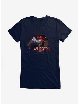 National Lampoon's Christmas Vacation Holidays Are Murder Girl's T-Shirt, NAVY, hi-res