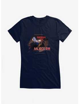 National Lampoon's Christmas Vacation Holidays Are Murder Girl's T-Shirt, NAVY, hi-res