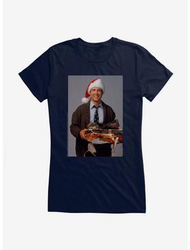 National Lampoon's Christmas Vacation Unwrap On Arrival Girl's T-Shirt, NAVY, hi-res