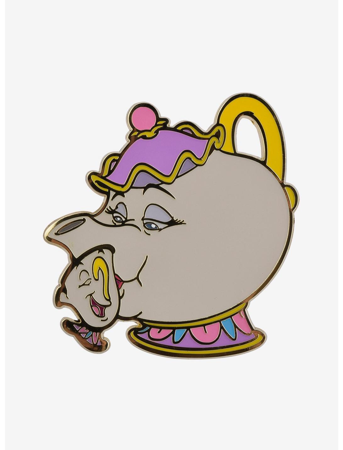 Disney Beauty and the Beast Chip & Mrs. Potts Enamel Pin - BoxLunch Exclusive, , hi-res