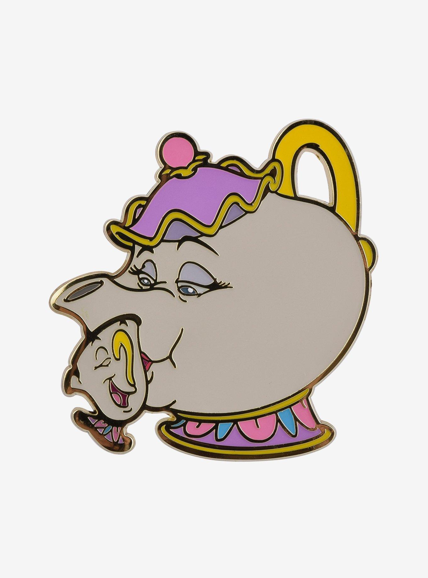 Disney Beauty and the Beast Chip & Mrs. Potts Enamel Pin - BoxLunch Exclusive, , hi-res