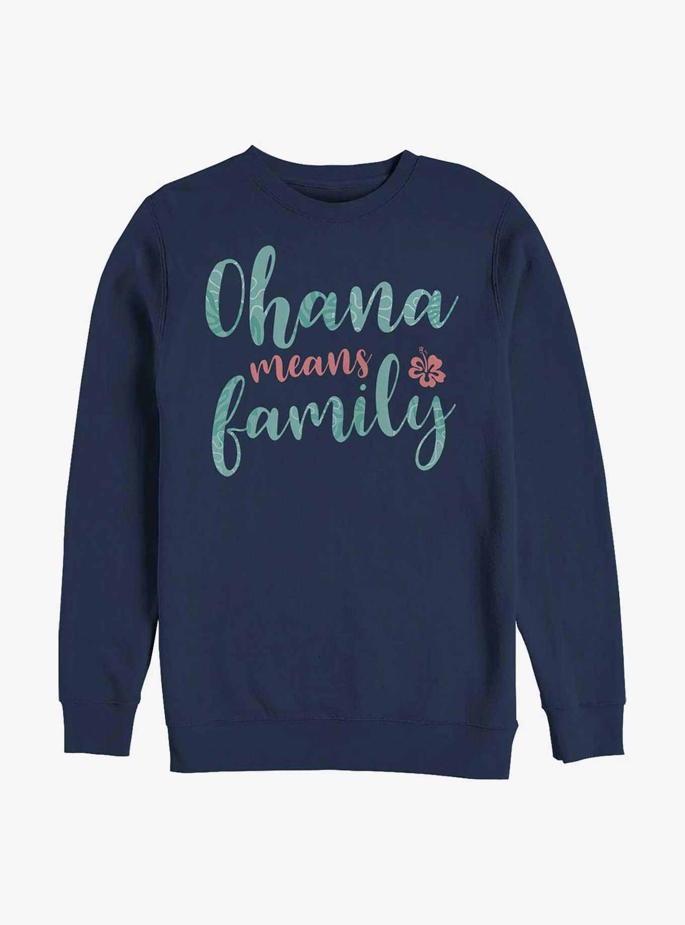 Disney Lilo & Stitch Ohana Script Crew Sweatshirt, , hi-res