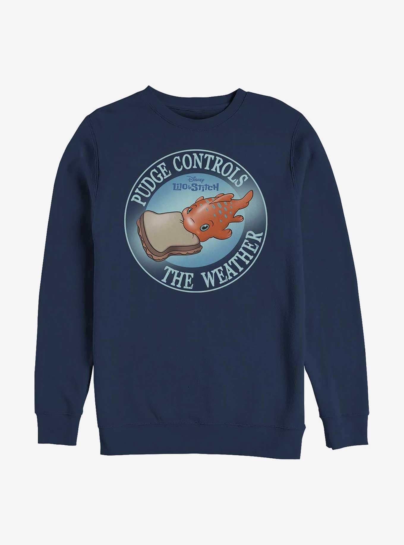 Disney Lilo & Stitch Pudge Controls The Weather Crew Sweatshirt, , hi-res