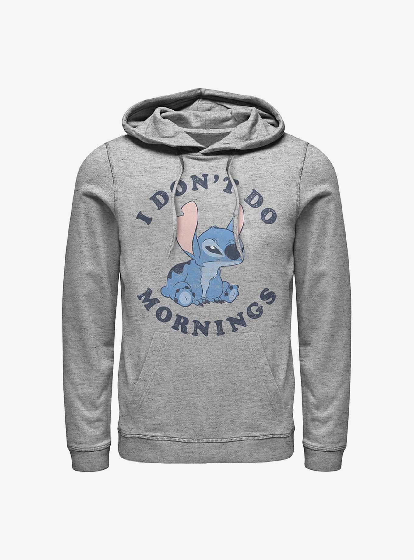 Disney Lilo & Stitch I Don't Do Mornings Hoodie, ATH HTR, hi-res