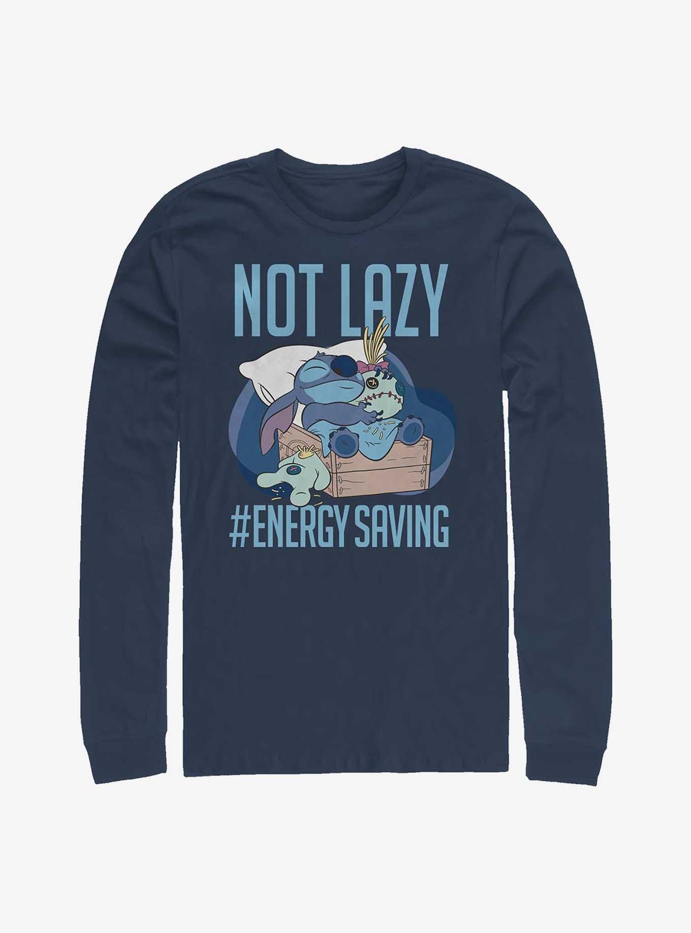 Disney Lilo & Stitch Not Lazy Energy Saving Long-Sleeve T-Shirt, , hi-res