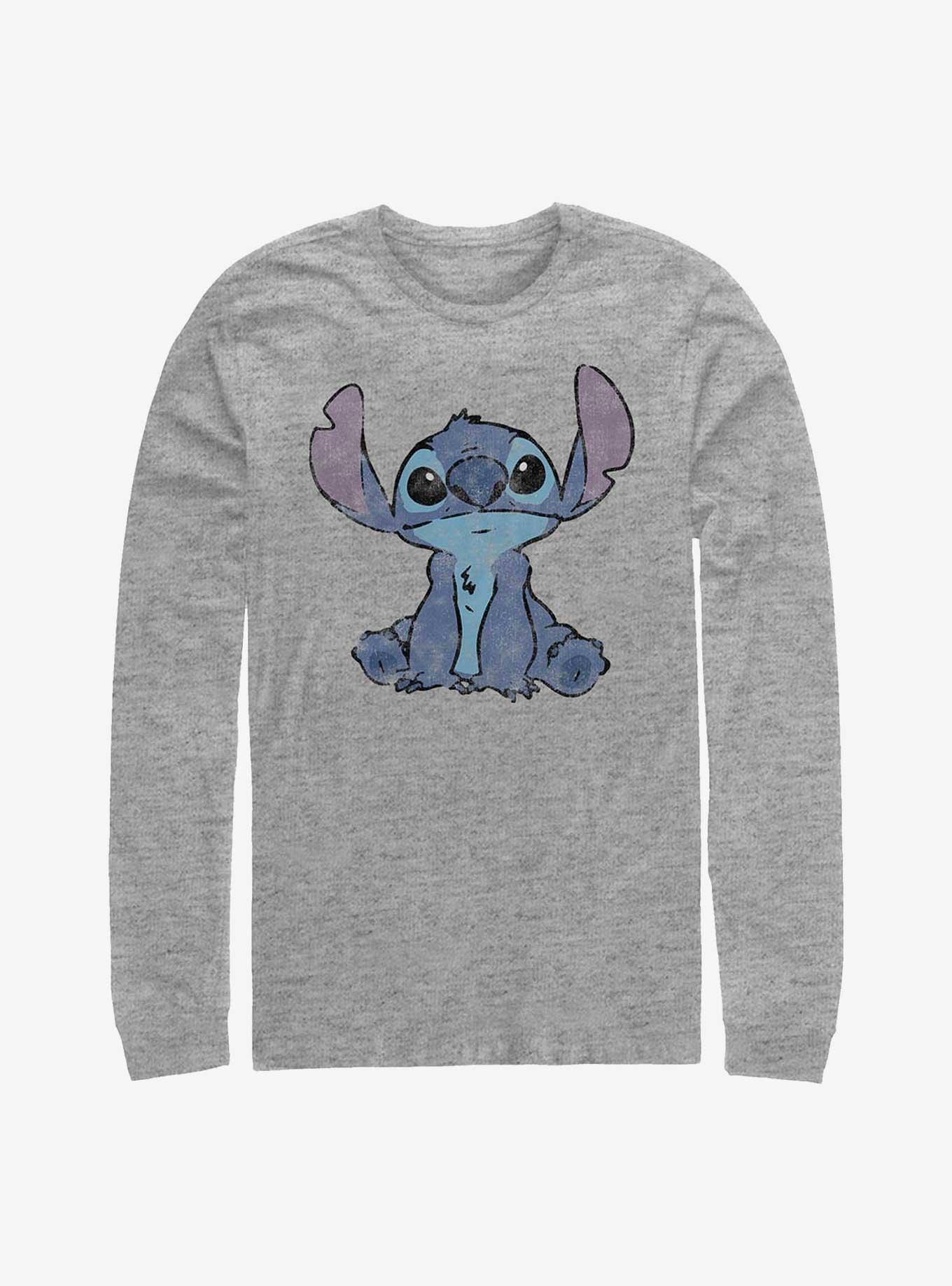 Disney Lilo & Stitch Simply Stitch Long-Sleeve T-Shirt, ATH HTR, hi-res