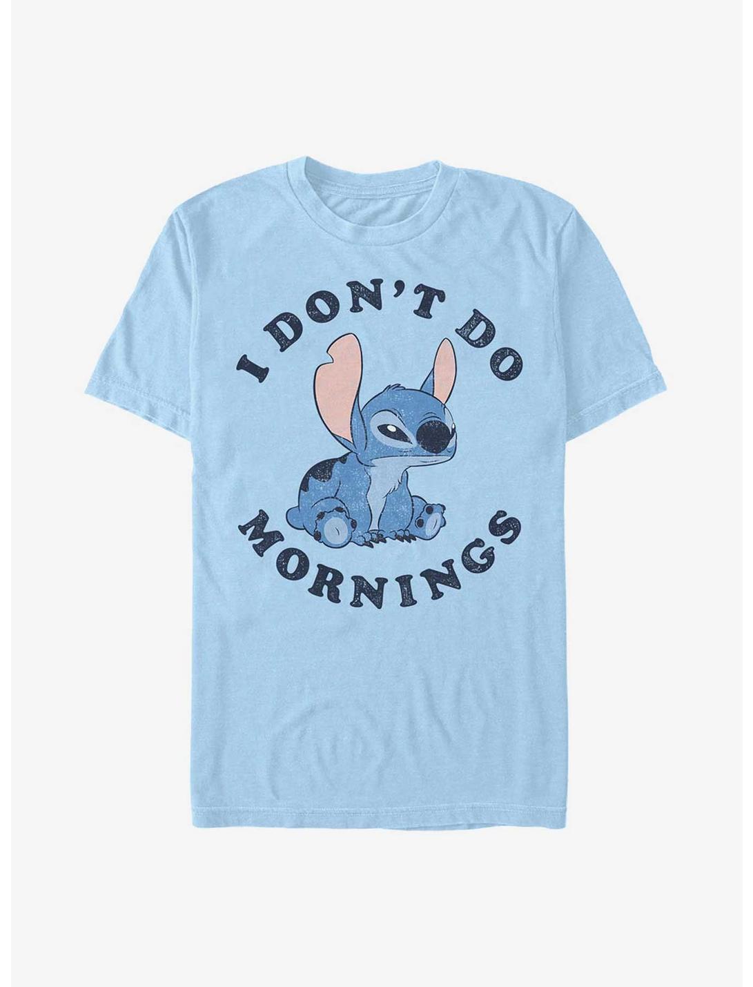 Disney Lilo & Stitch I Don't Do Mornings T-Shirt, LT BLUE, hi-res