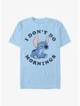 Disney Lilo & Stitch I Don't Do Mornings T-Shirt, LT BLUE, hi-res