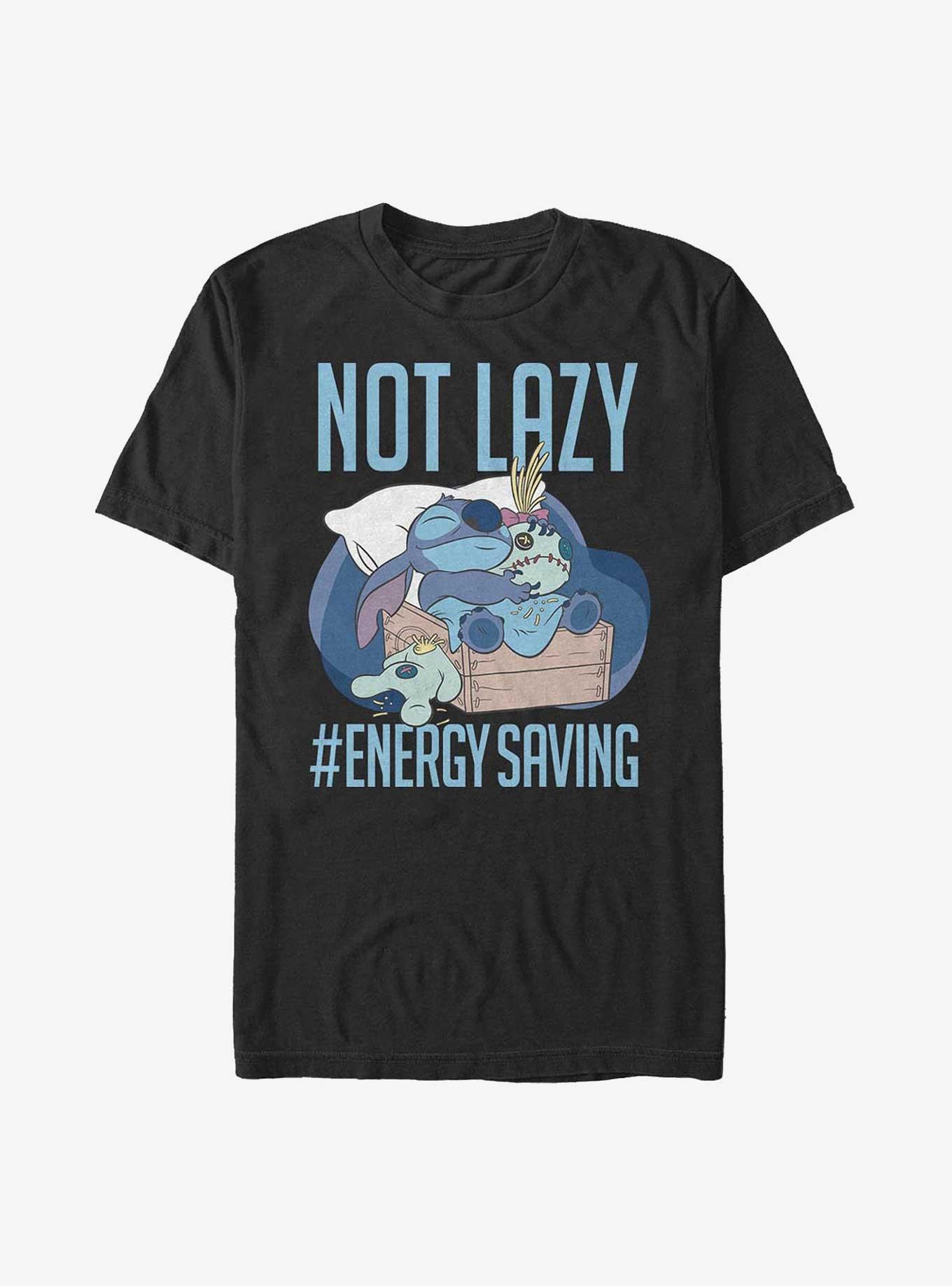 Disney Lilo & Stitch Not Lazy Energy Saving T-Shirt, , hi-res