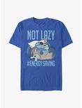 Disney Lilo & Stitch Not Lazy Energy Saving T-Shirt, ROYAL, hi-res