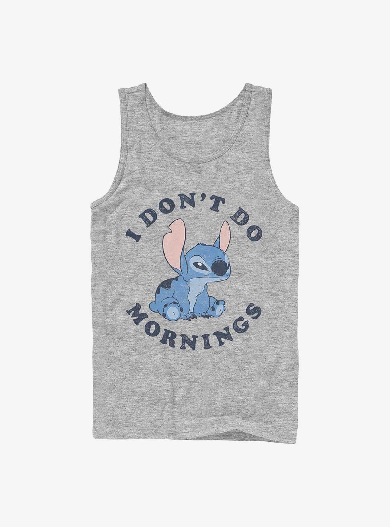Disney Lilo & Stitch I Don't Do Mornings Tank, ATH HTR, hi-res
