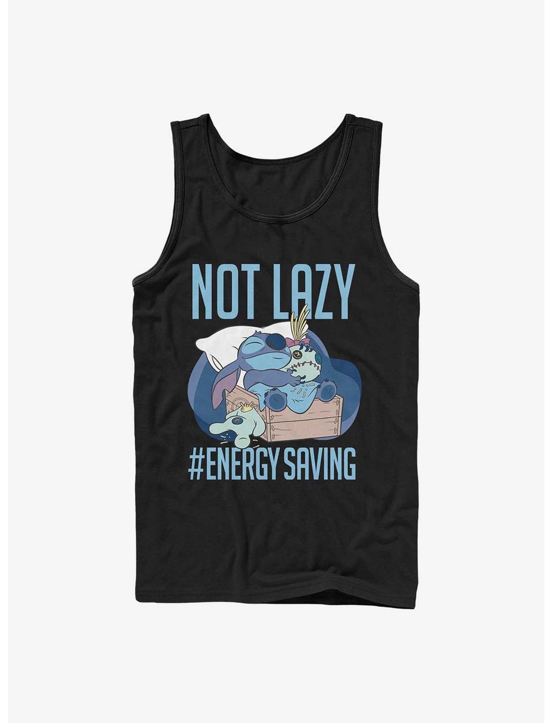 Disney Lilo & Stitch Not Lazy Energy Saving Tank, BLACK, hi-res