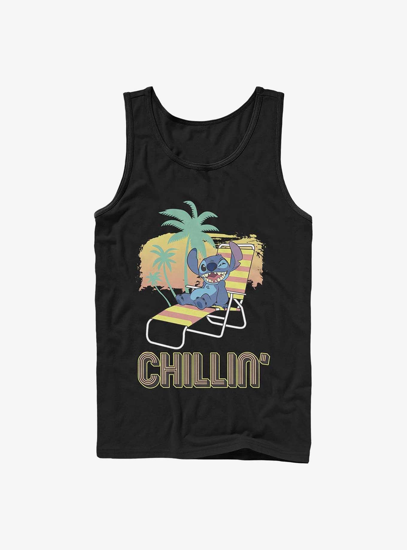 Disney Lilo & Stitch Stitch Chillin Tank, BLACK, hi-res