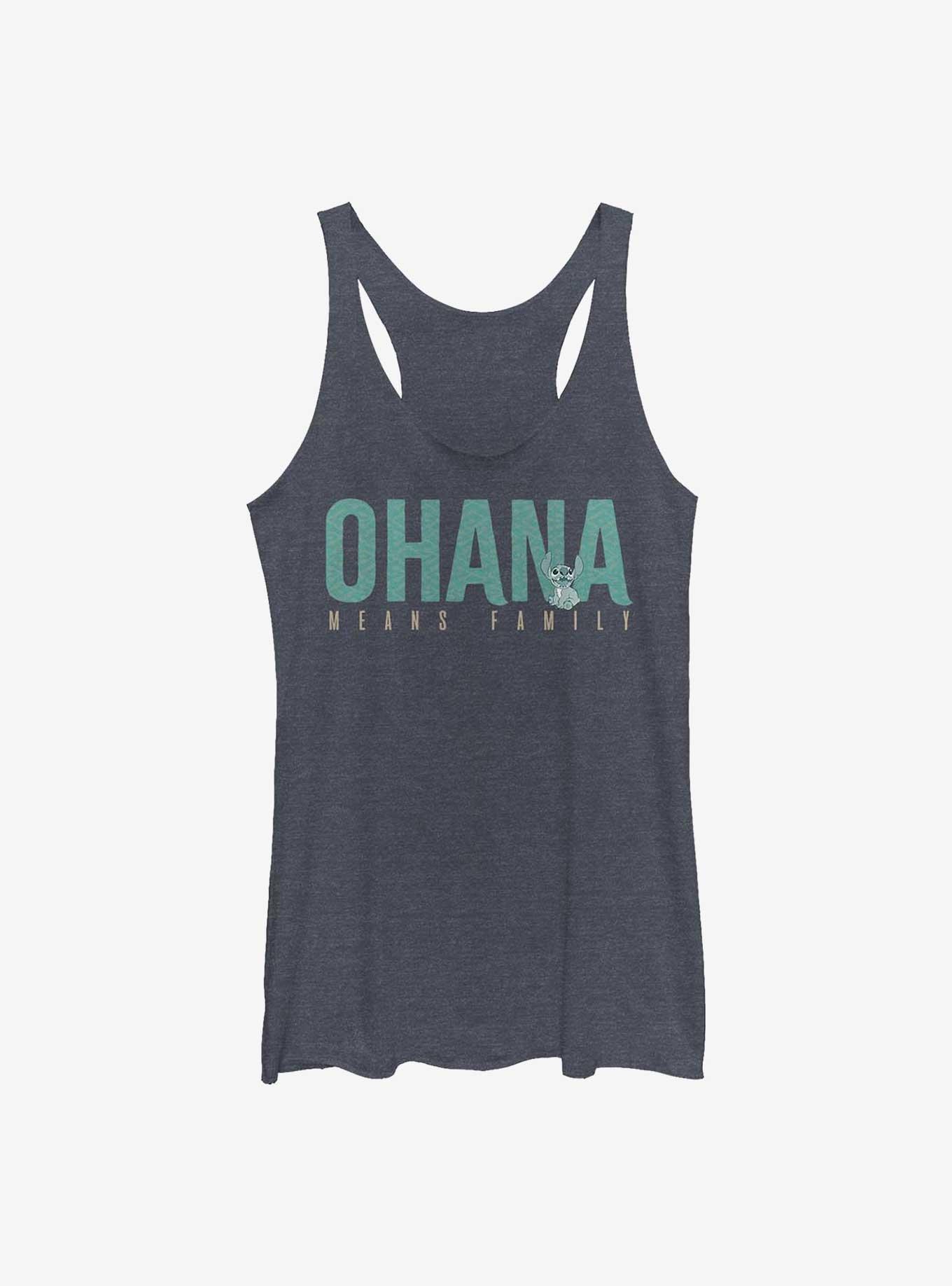 Disney Lilo & Stitch Ohana Bold Girls Tank, NAVY HTR, hi-res