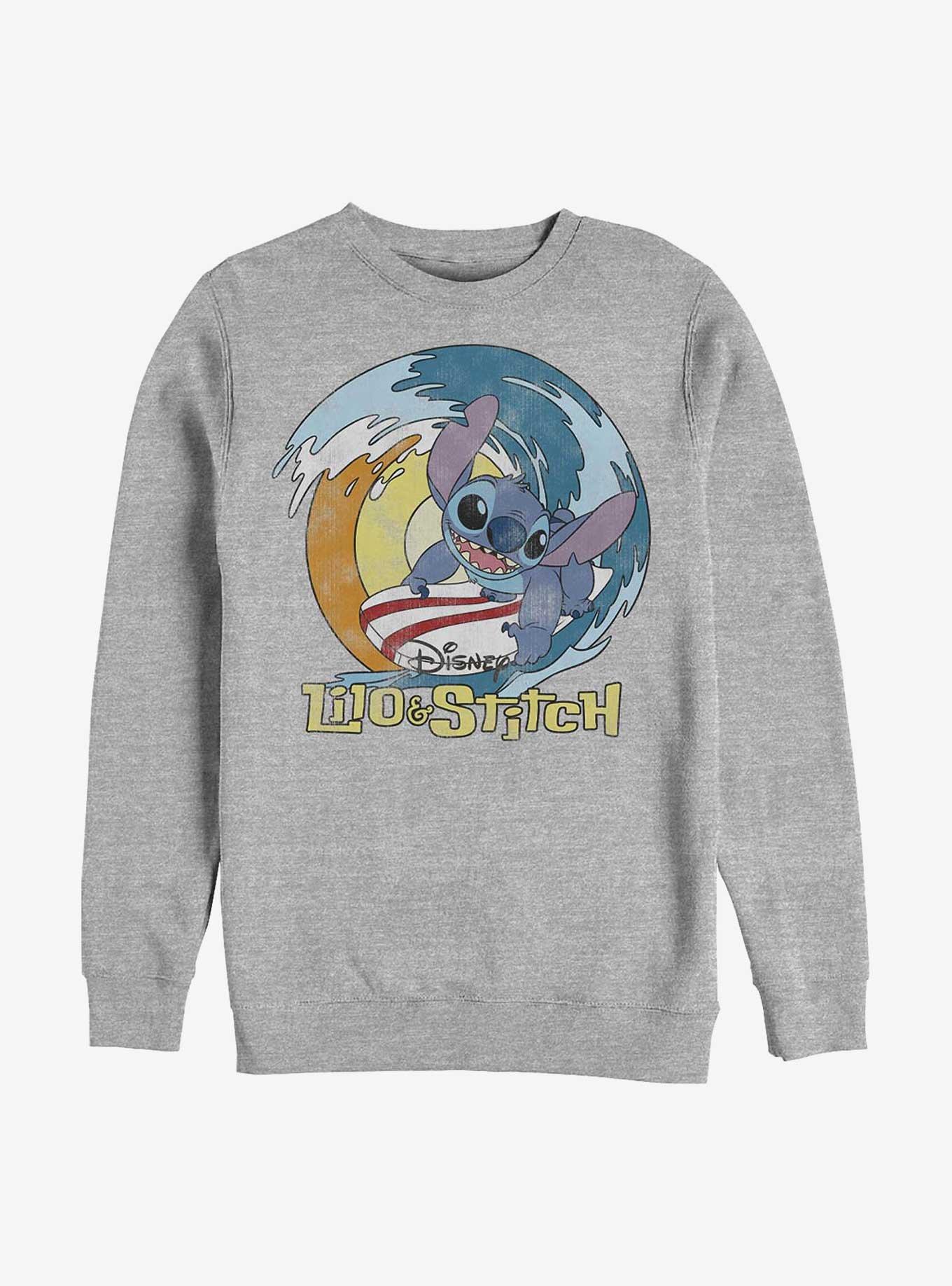 Disney Lilo & Stitch Catch A Wave Crew Sweatshirt, , hi-res