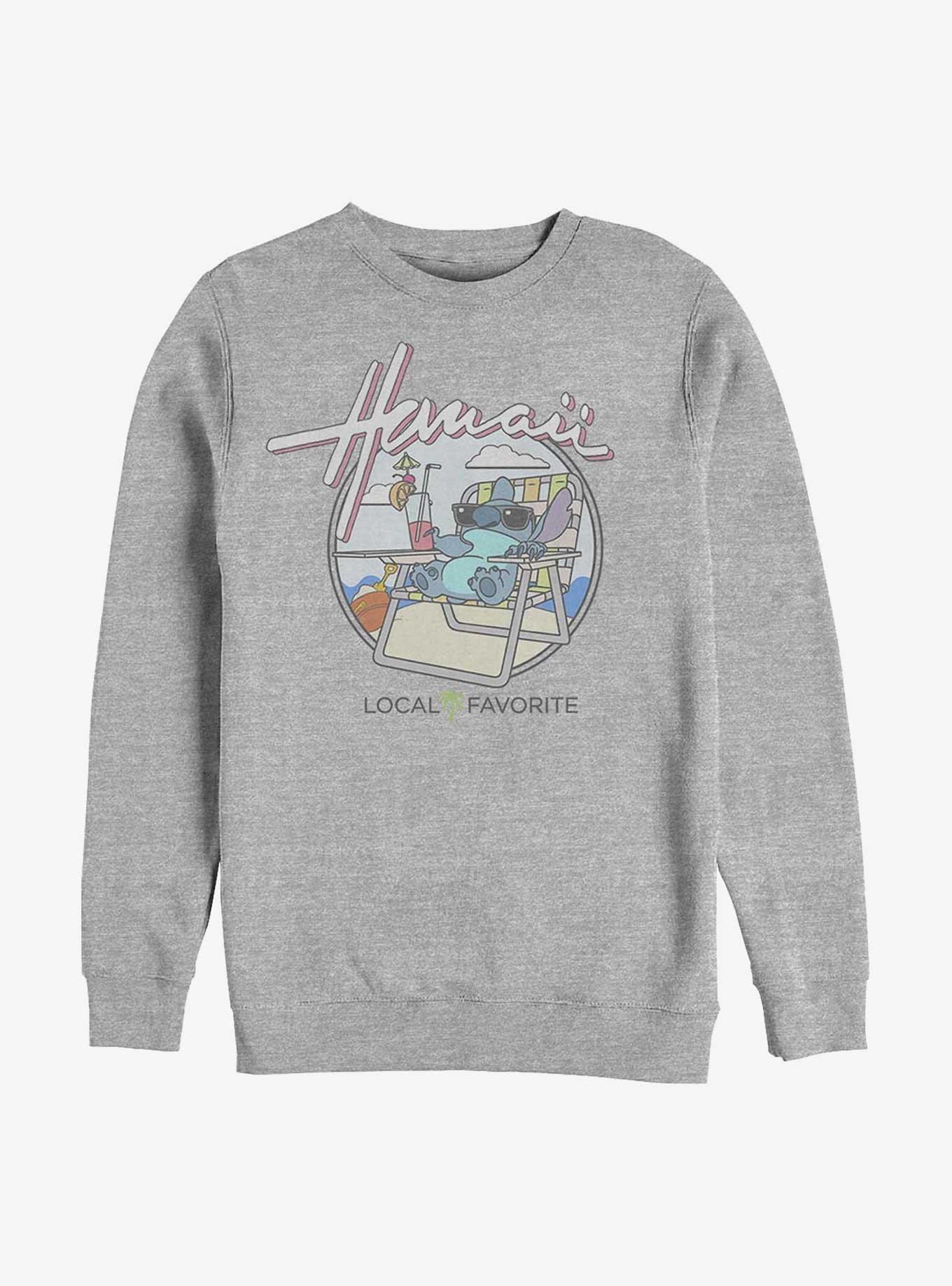 Disney Lilo & Stitch Hawaii Local Favorite Crew Sweatshirt, ATH HTR, hi-res