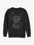 Disney Lilo & Stitch Neon Stitch Crew Sweatshirt, BLACK, hi-res