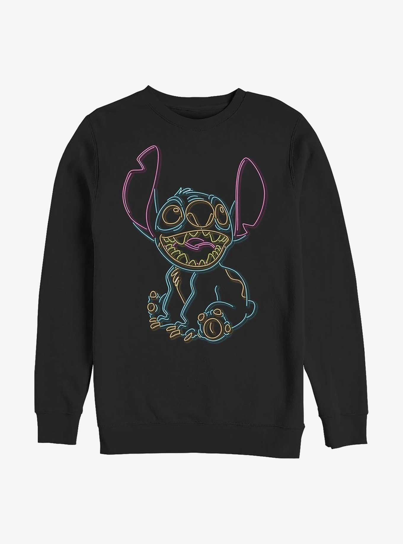 Disney Lilo & Stitch Neon Stitch Crew Sweatshirt, , hi-res