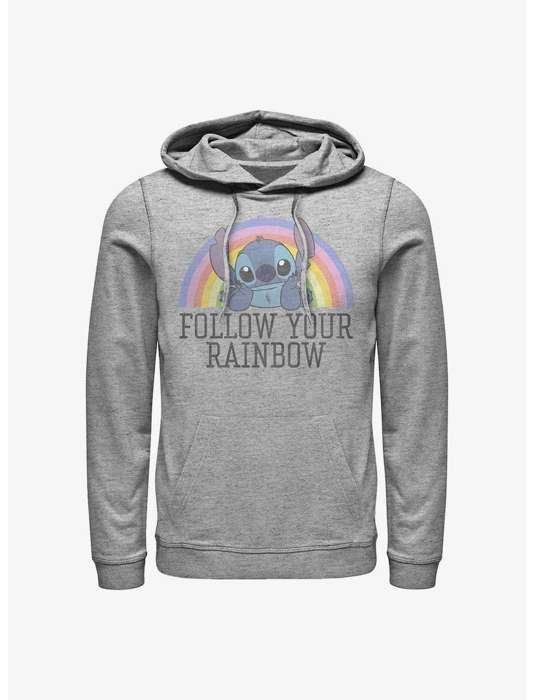 Disney Lilo & Stitch Follow Your Rainbow Hoodie, ATH HTR, hi-res