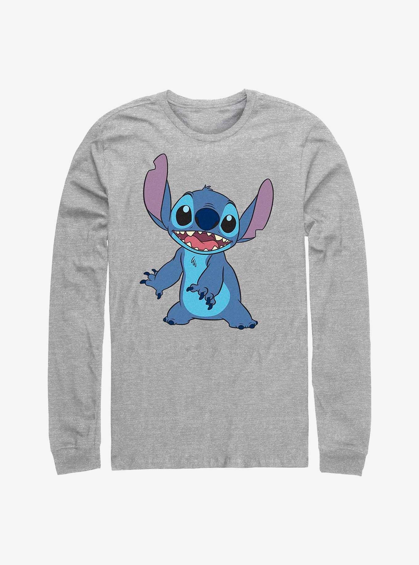 Disney Lilo & Stitch Smile Pose Long-Sleeve T-Shirt, ATH HTR, hi-res