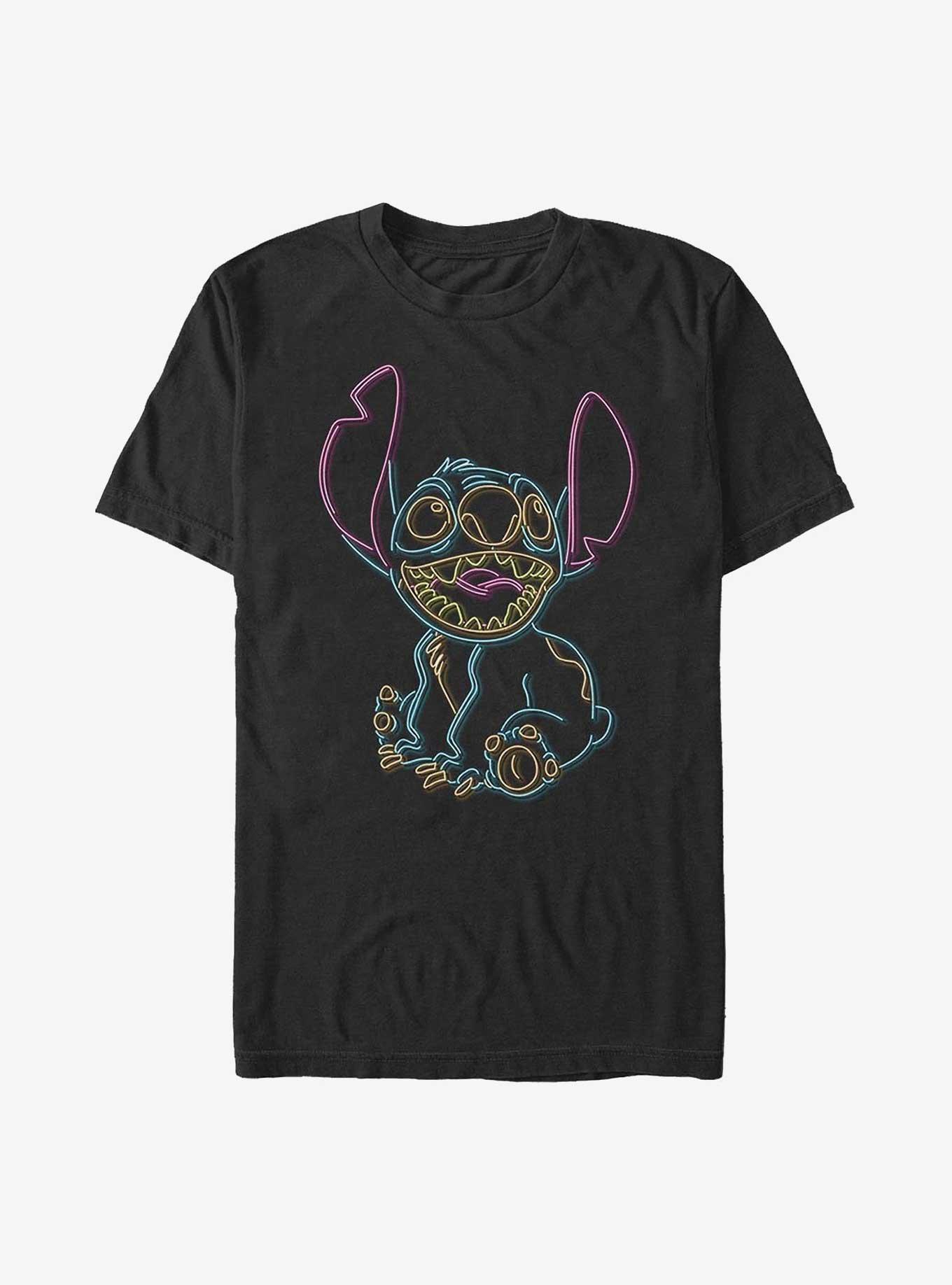 Disney Lilo & Stitch Outline T-Shirt, BLACK, hi-res