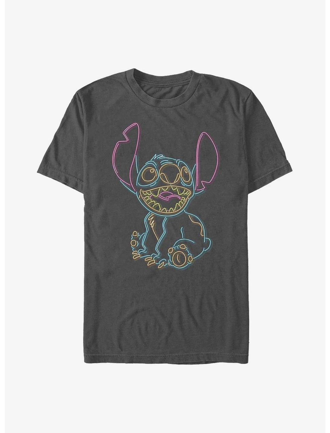 Disney Lilo & Stitch Neon Stitch T-Shirt, CHARCOAL, hi-res