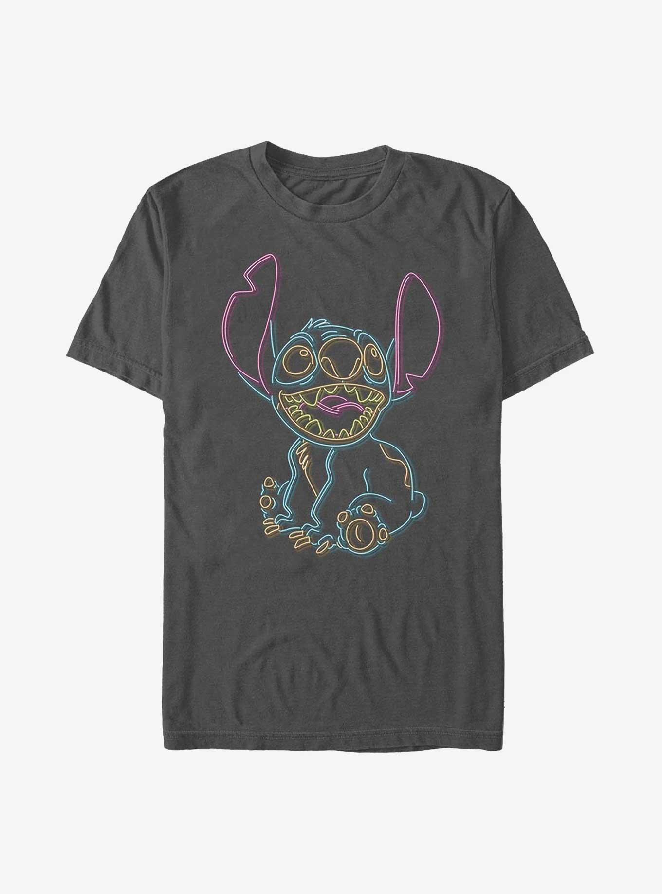 Disney Lilo & Stitch Neon Stitch T-Shirt, CHARCOAL, hi-res