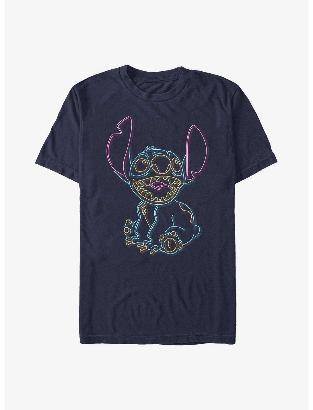 Disney Lilo & Stitch Neon Stitch T-Shirt, NAVY, hi-res