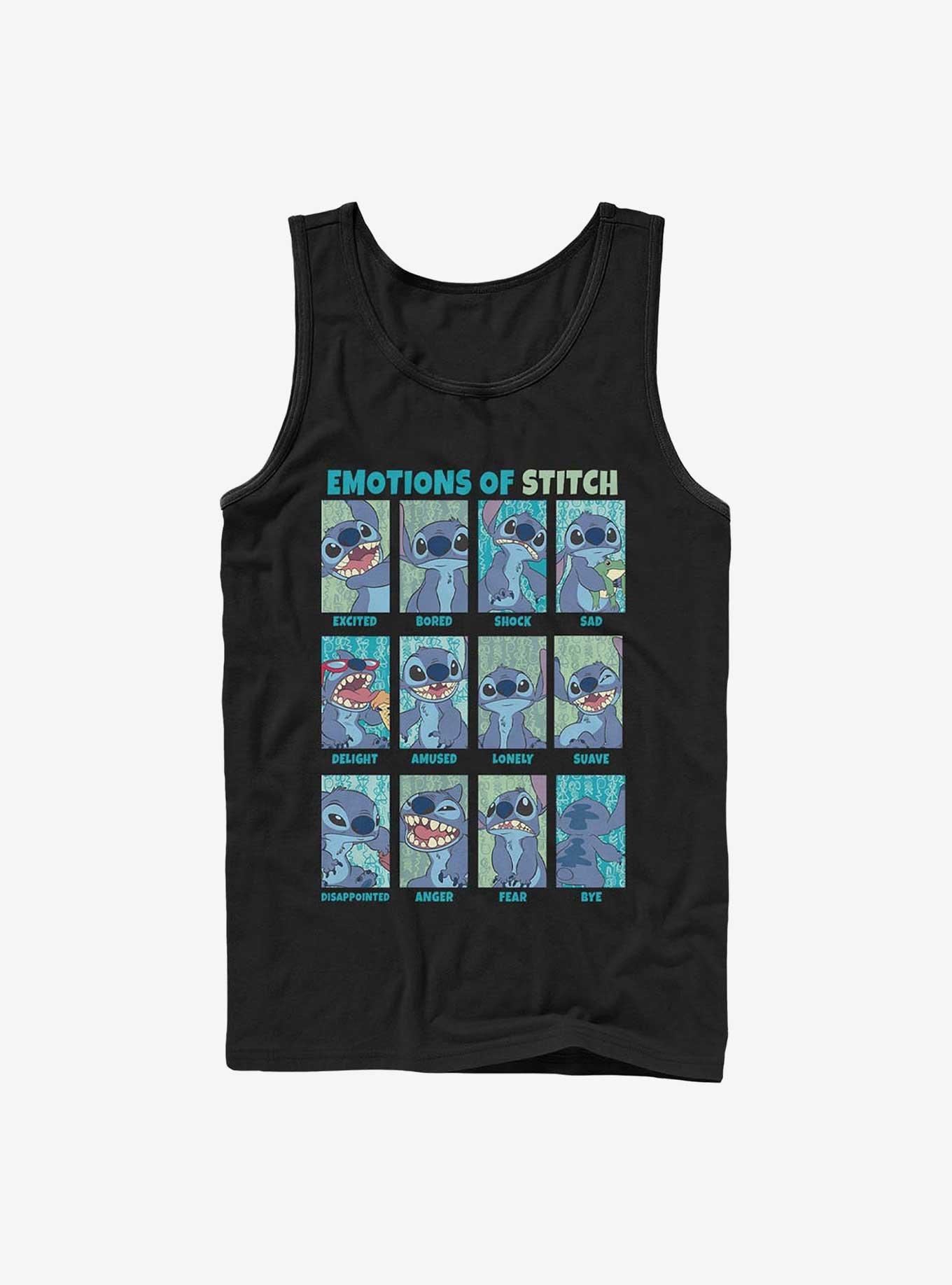 Disney Lilo & Stitch Emotions Of Stitch Tank, BLACK, hi-res