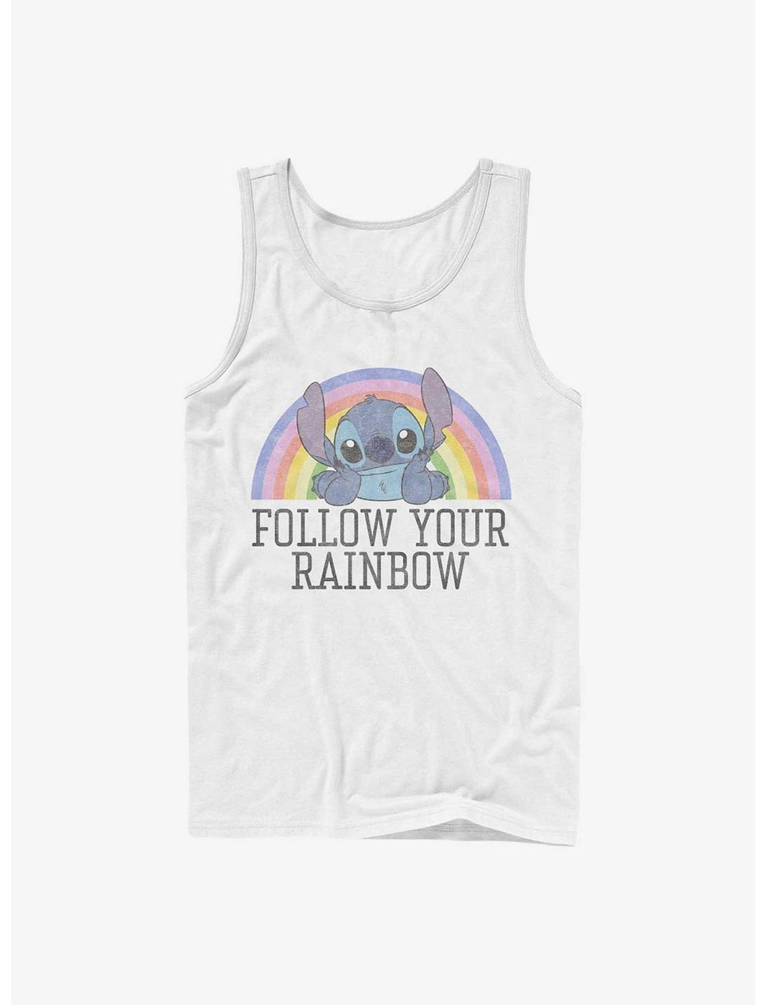 Disney Lilo & Stitch Follow Your Rainbow Tank, WHITE, hi-res