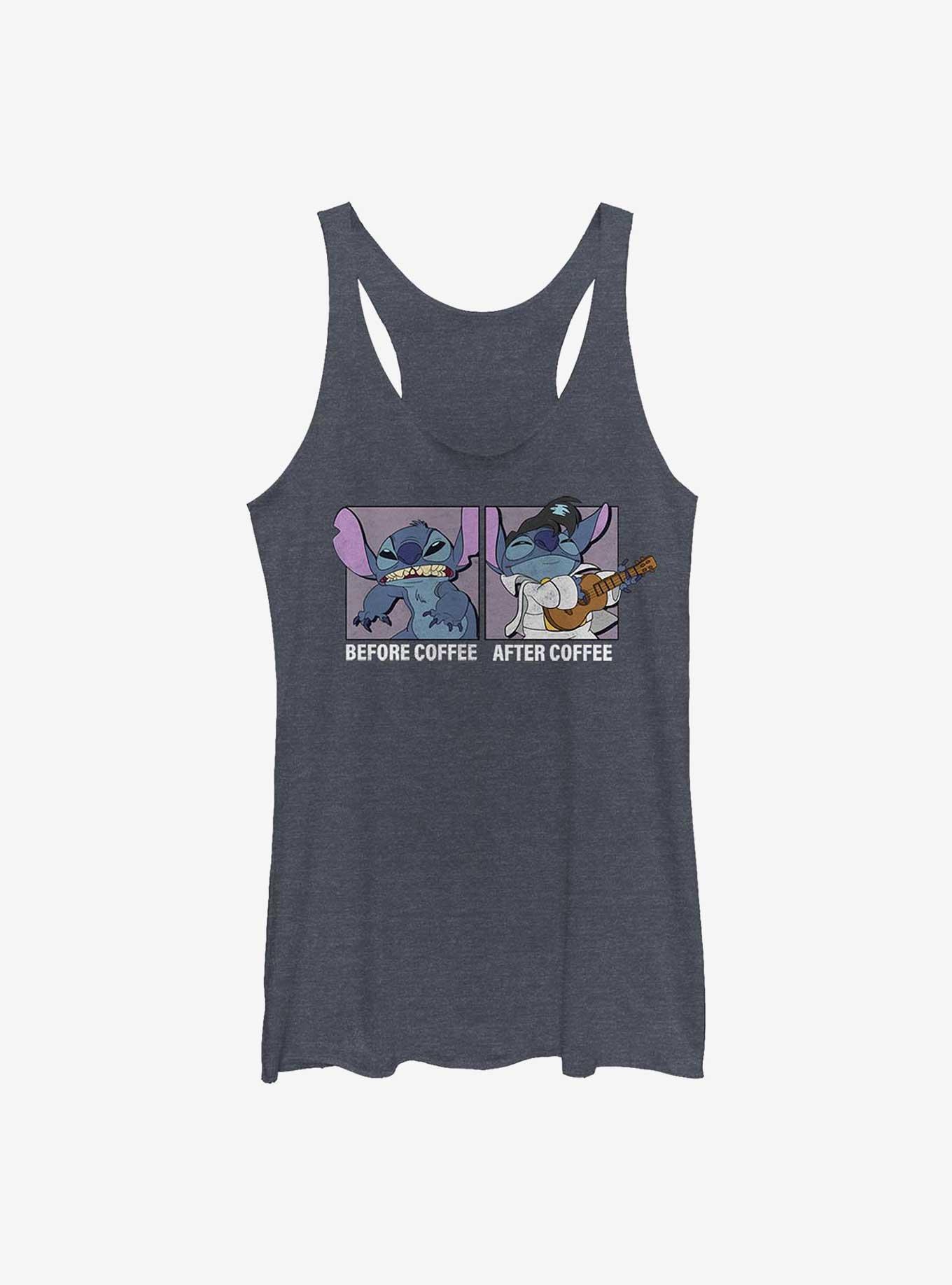 Disney Lilo & Stitch Before Coffee After Coffee Girls Tank, , hi-res