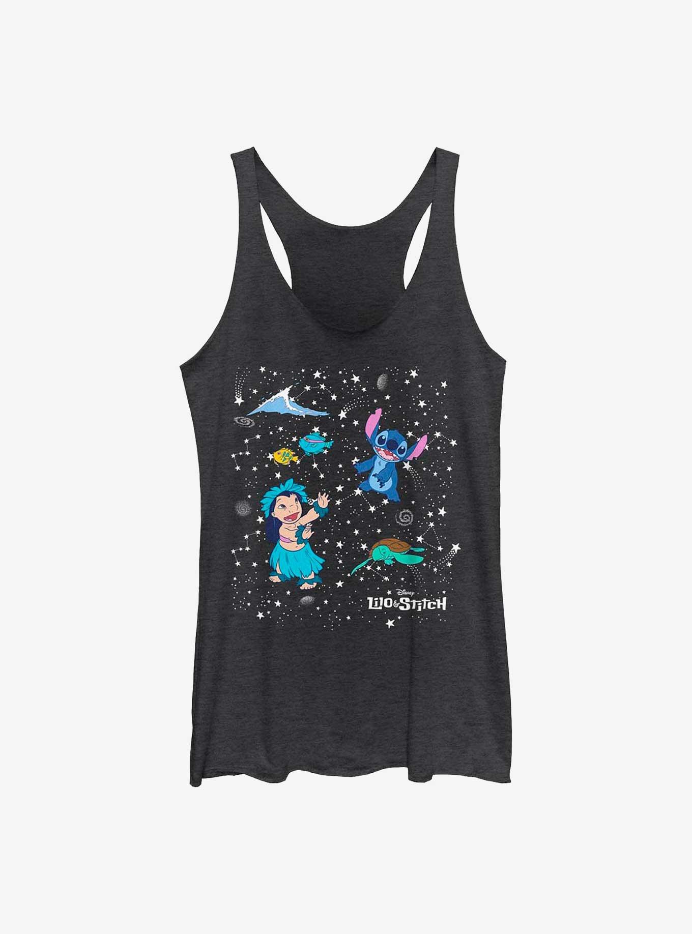 Disney Lilo & Stitch Constellation Girls Tank, BLK HTR, hi-res