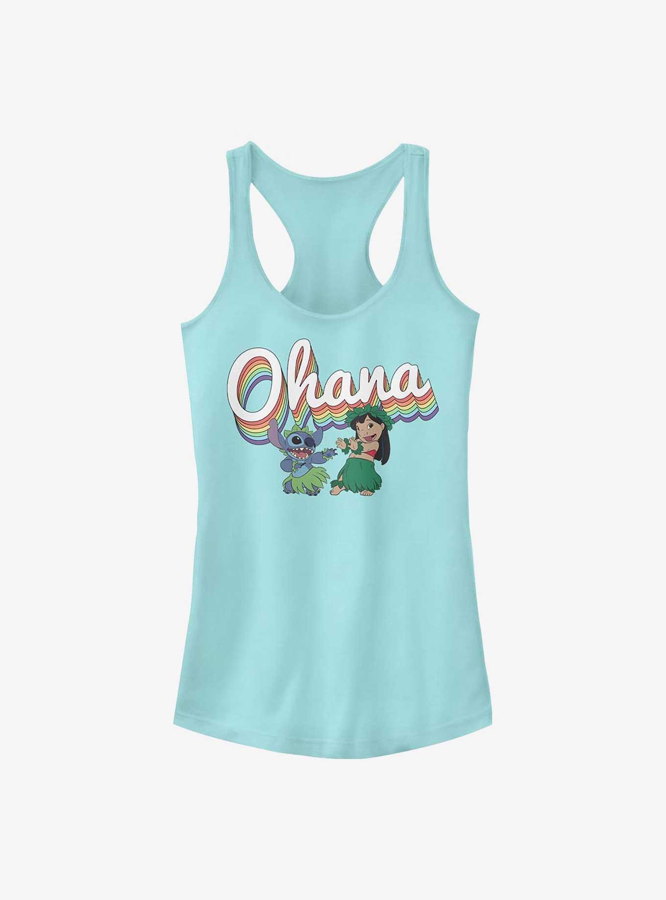 Disney Lilo & Stitch Rainbow Ohana Girls Tank