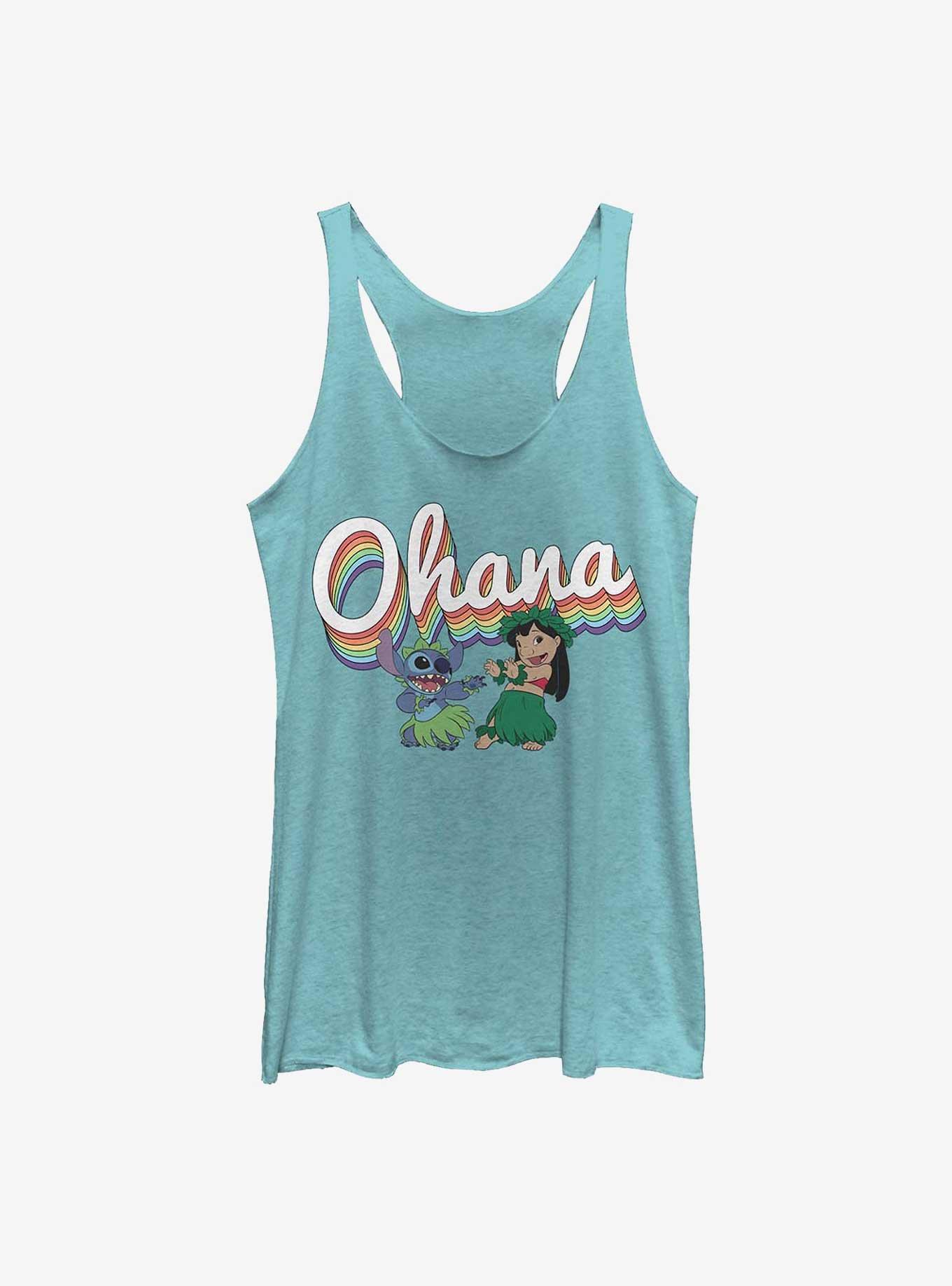 Disney Lilo & Stitch Rainbow Ohana Girls Tank, TAHI BLUE, hi-res