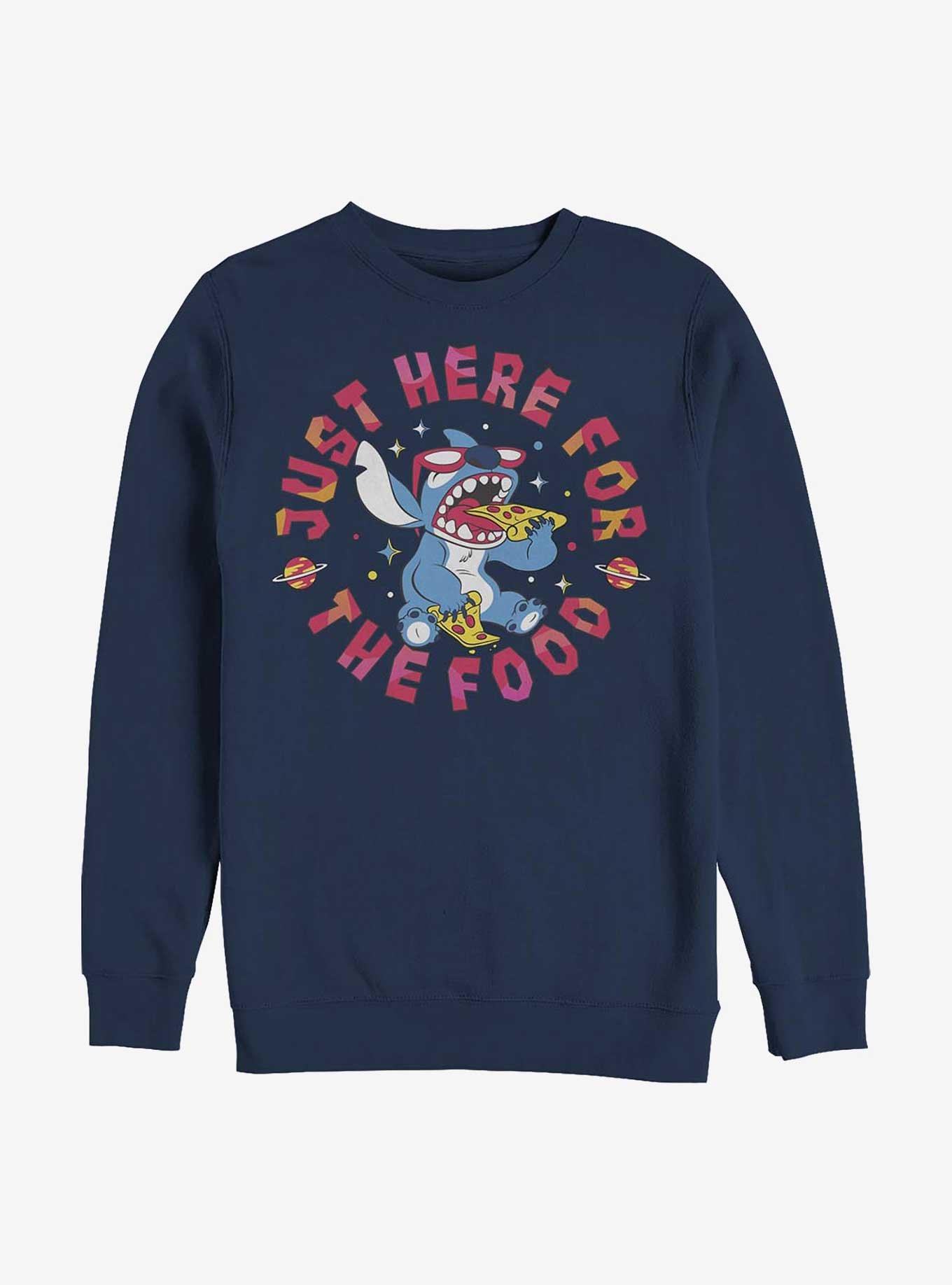 Disney Lilo & Stitch Just Here For The Food Crew Sweatshirt, , hi-res