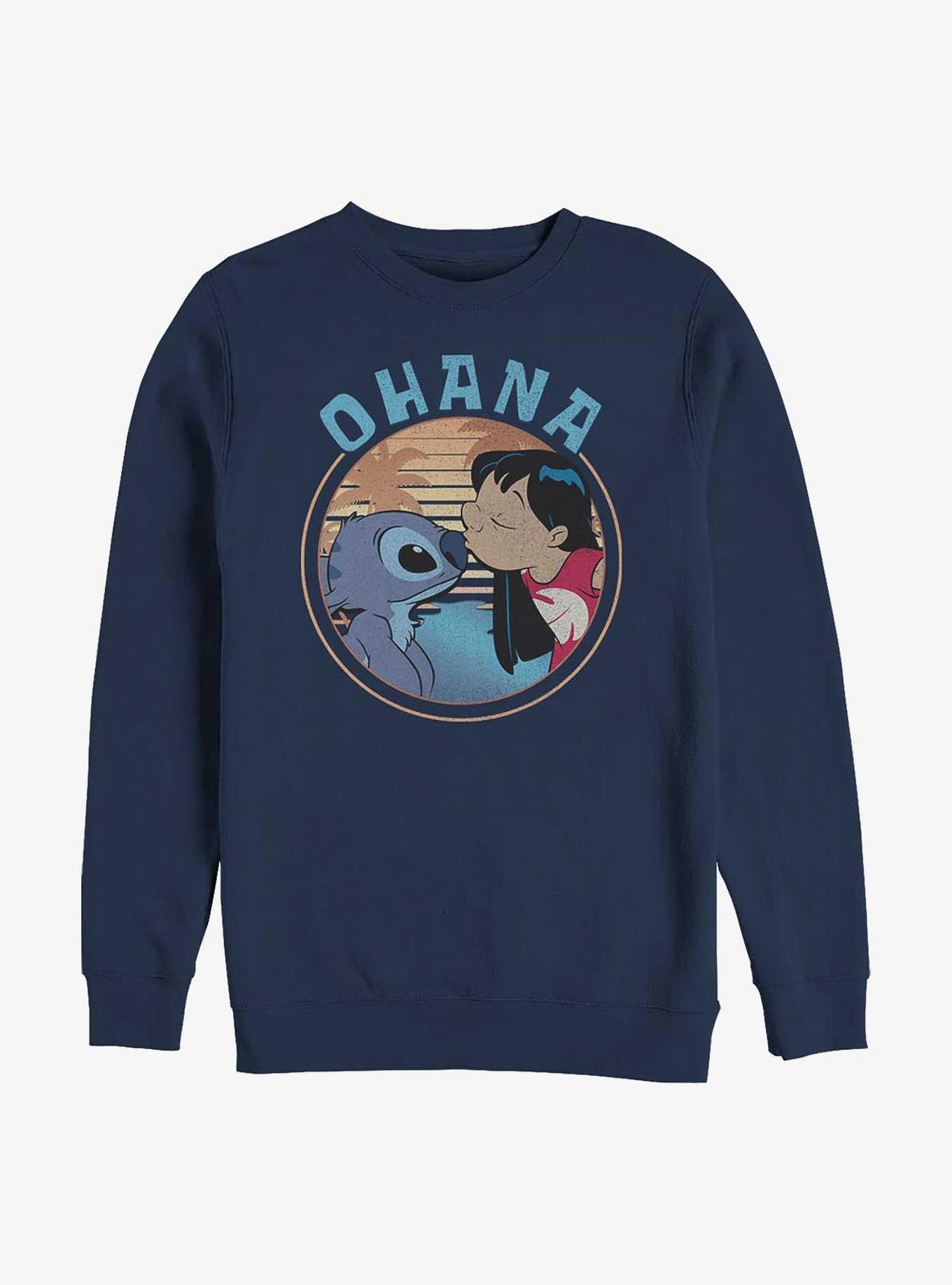 Disney Lilo & Stitch Ohana Frame Crew Sweatshirt, NAVY, hi-res