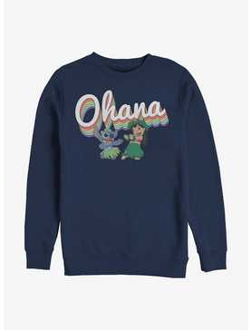 Disney Lilo & Stitch Rainbow Ohana Crew Sweatshirt, , hi-res