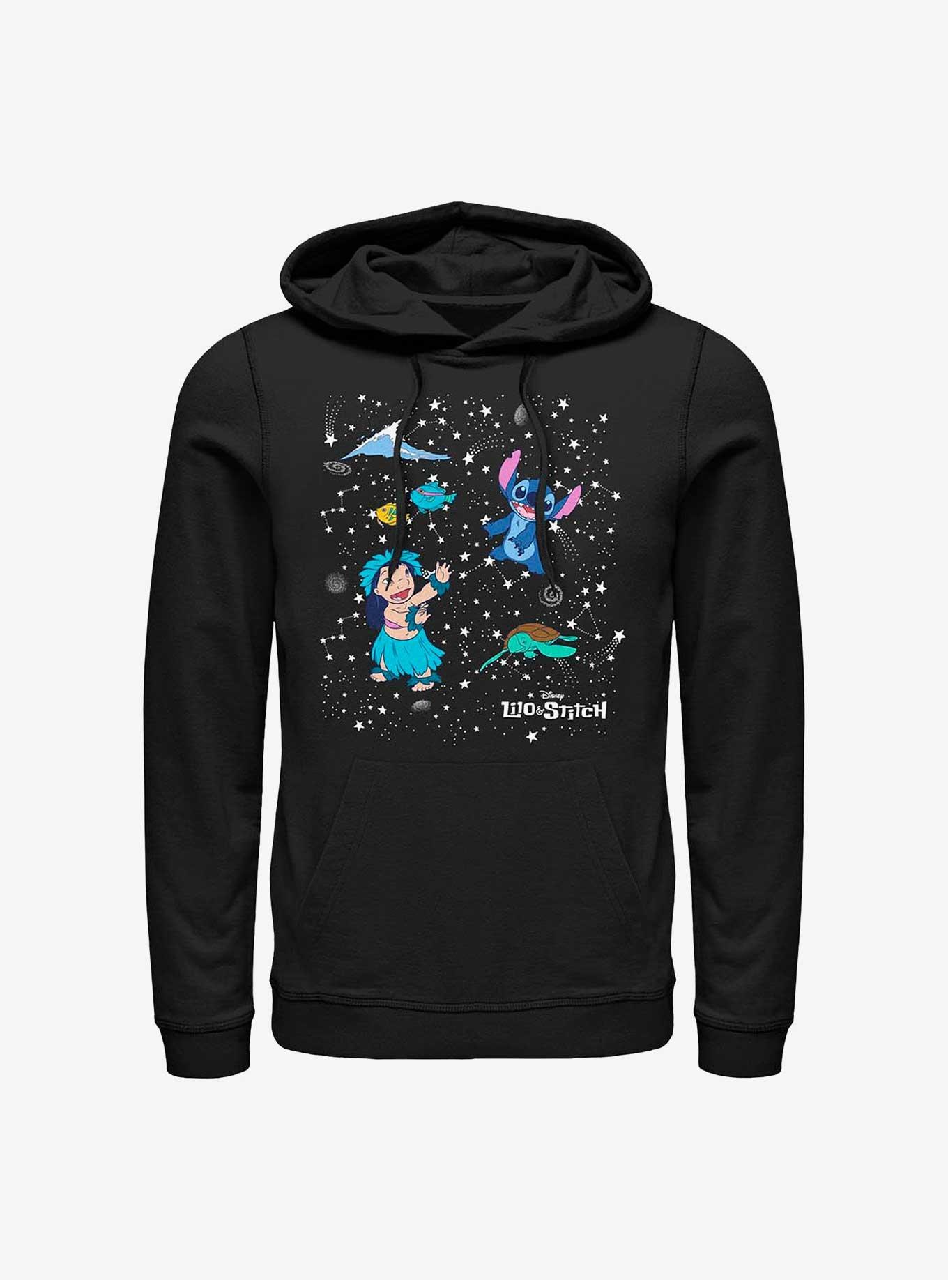 Disney Lilo & Stitch Constellation Hoodie, BLACK, hi-res