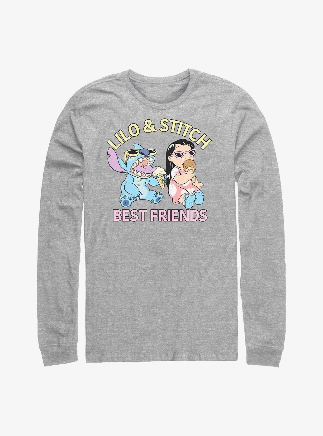 Disney Lilo & Stitch Best Friends Long-Sleeve T-Shirt, ATH HTR, hi-res