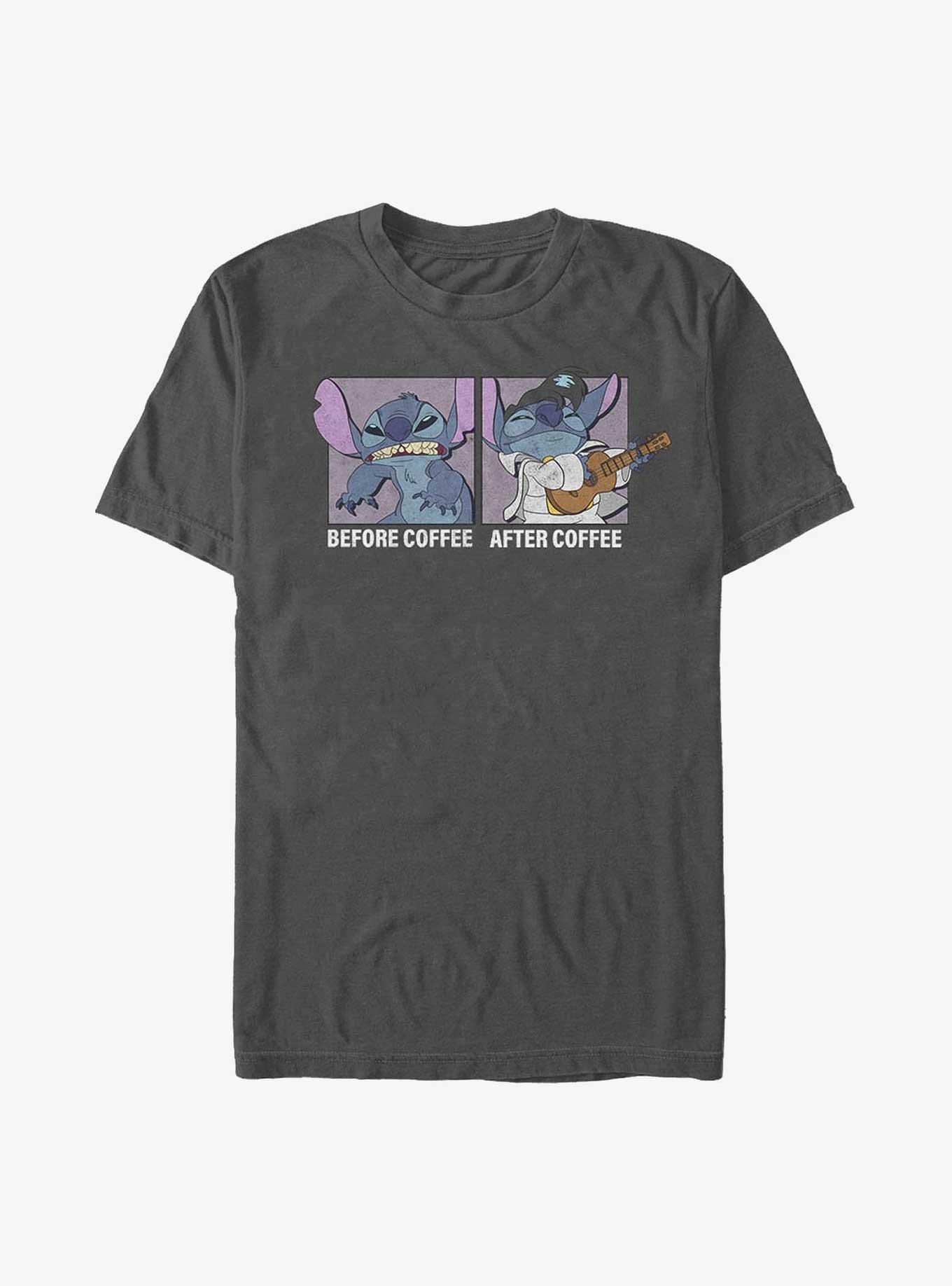 Disney Lilo & Stitch Before Coffee After Coffee T-Shirt, , hi-res