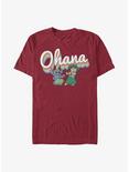 Disney Lilo & Stitch Rainbow Ohana T-Shirt, CARDINAL, hi-res