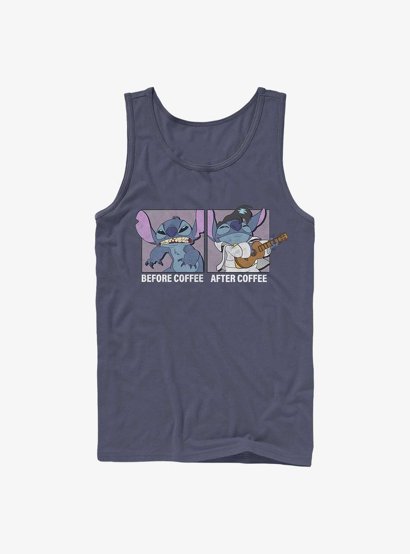 Disney Lilo & Stitch Before Coffee After Coffee Tank, NAVY, hi-res