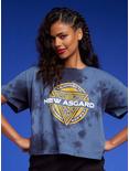 Her Universe Marvel Thor: Love And Thunder New Asgard Blue Wash Crop T-Shirt, MULTI, hi-res