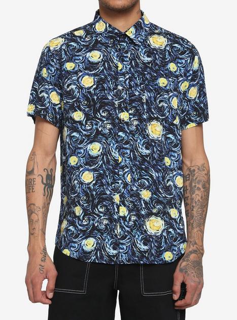 Starry Night Woven Button-Up | Hot Topic