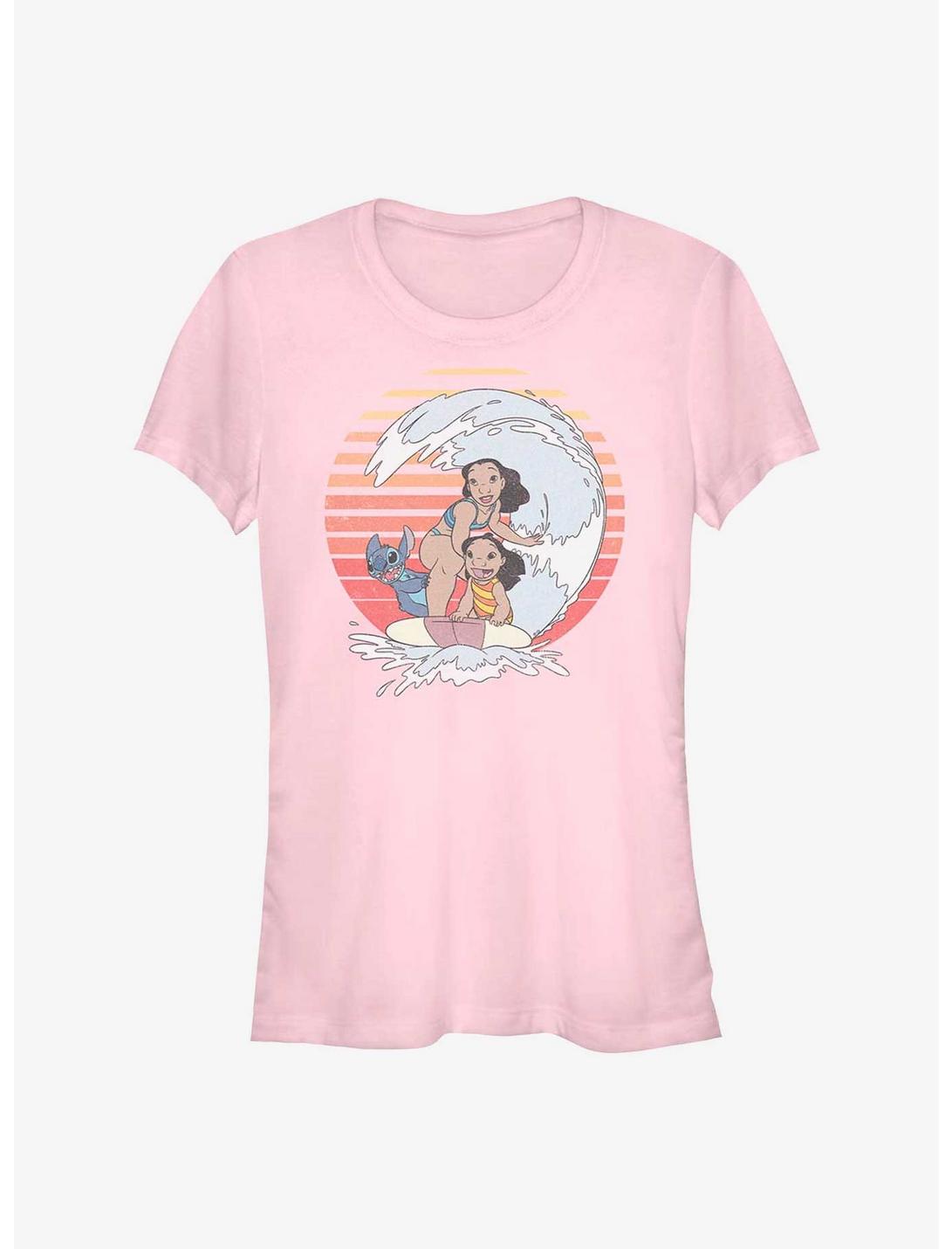 Disney Lilo & Stitch Retro Rainbow Girls T-Shirt, LIGHT PINK, hi-res