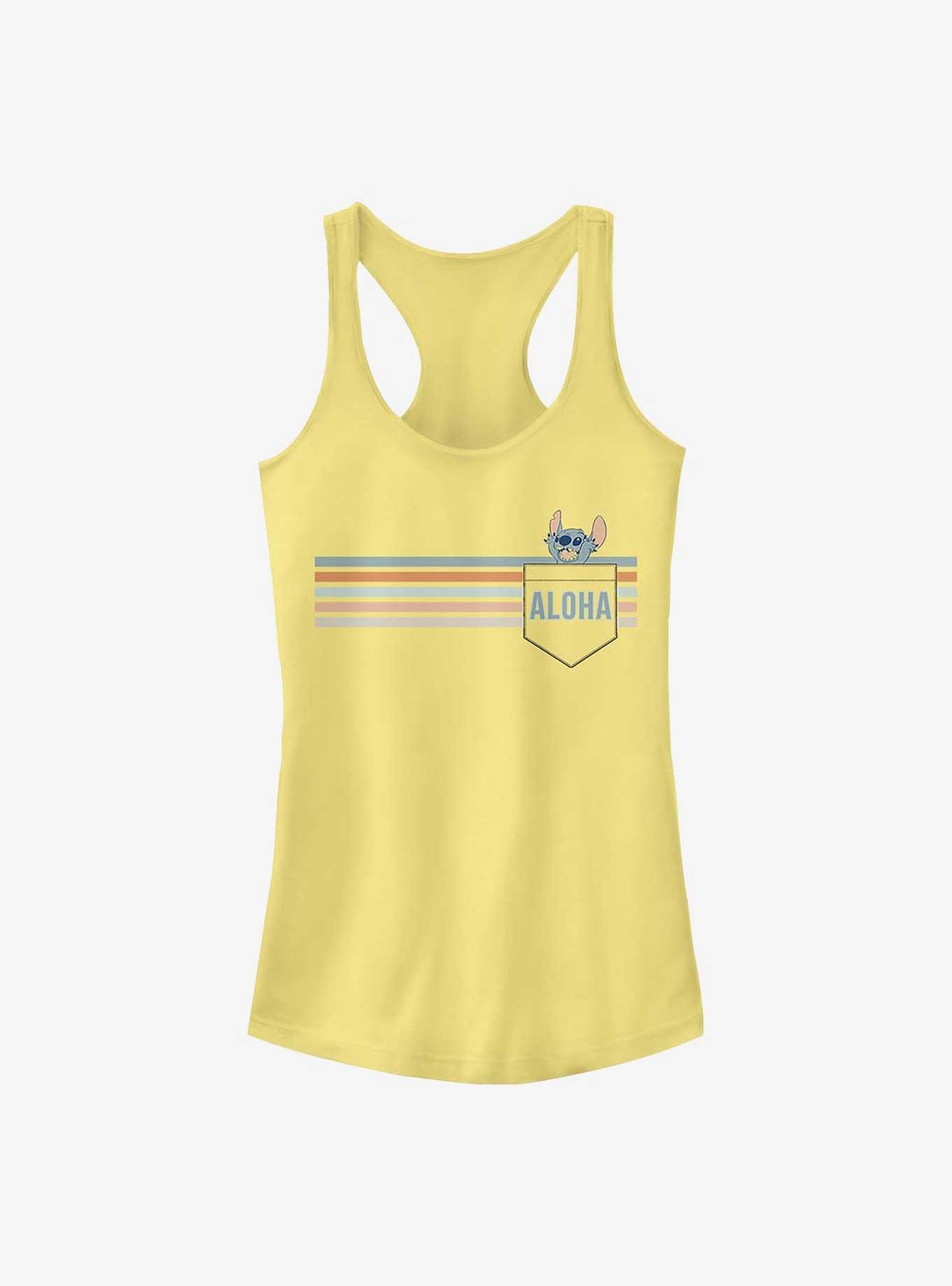 Disney Lilo & Stitch Aloha Badge Girls Tank, BANANA, hi-res
