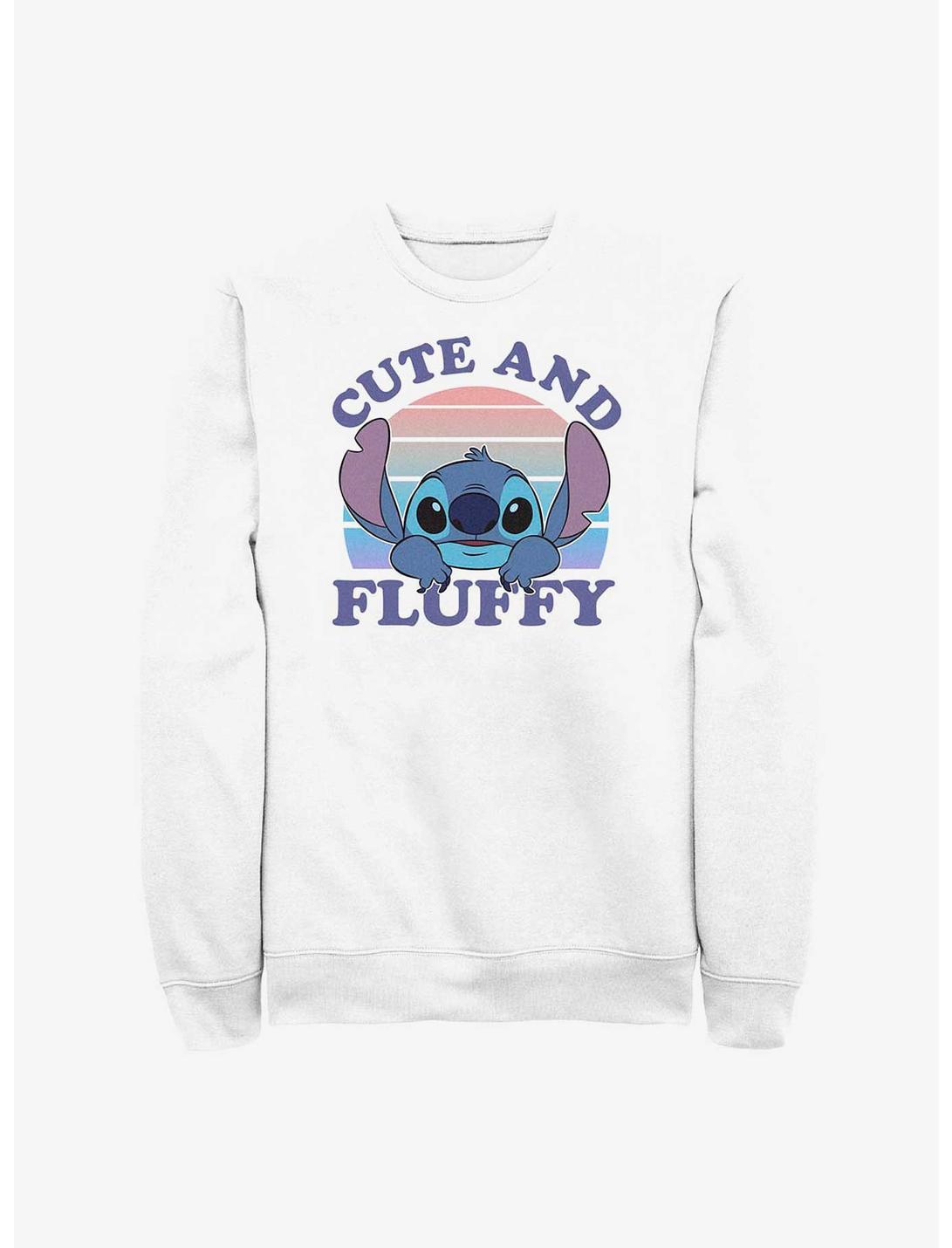 Disney Lilo & Stitch Cute And Fluffy Crew Sweatshirt, WHITE, hi-res